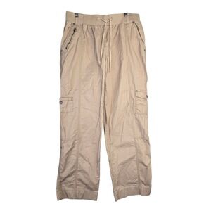 Y2K Womens Tan Cotton Cargo Utility Pants SZ 14 Fashion Bug Kim Possible Utility